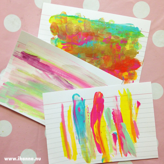 A few painted index cards by @ihanna #icad