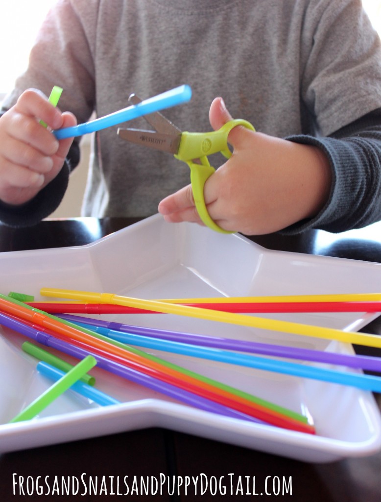 rainbow straws for scissor practice 