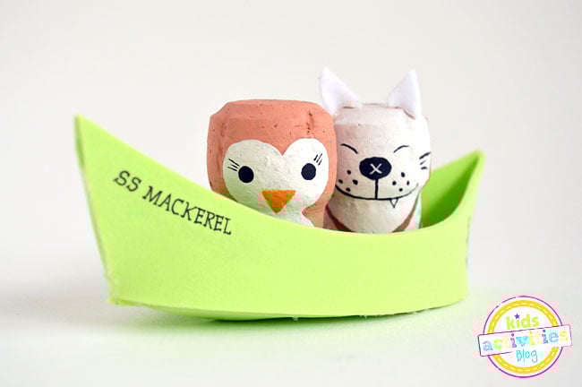 paper boat craft based on nursery rhyme from Kids Activities Blog