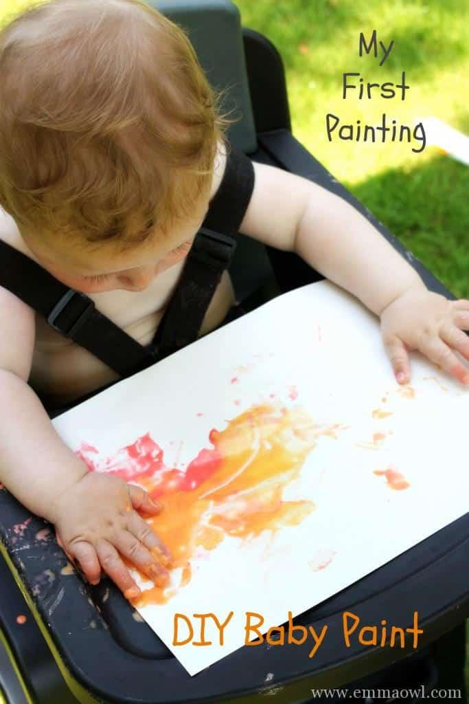 DIY Baby Paint My first painting easy to make