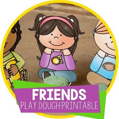 Free Friends Play Dough Printable