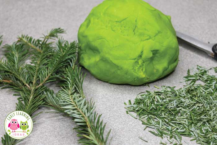 Make Christmas tree playdough