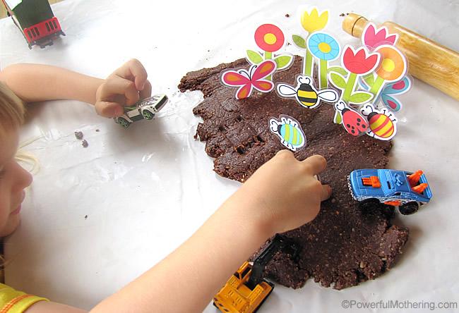 Chocolate Oat Cookies turned Edible Play Dough