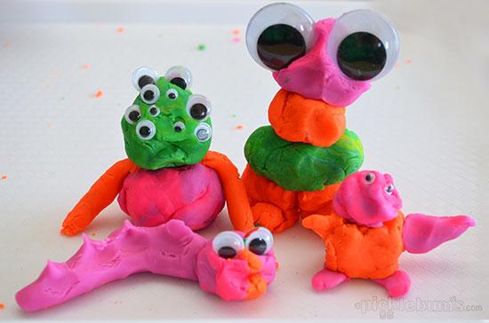 Six More Simple Play Dough Activities - play dough and googly eyes