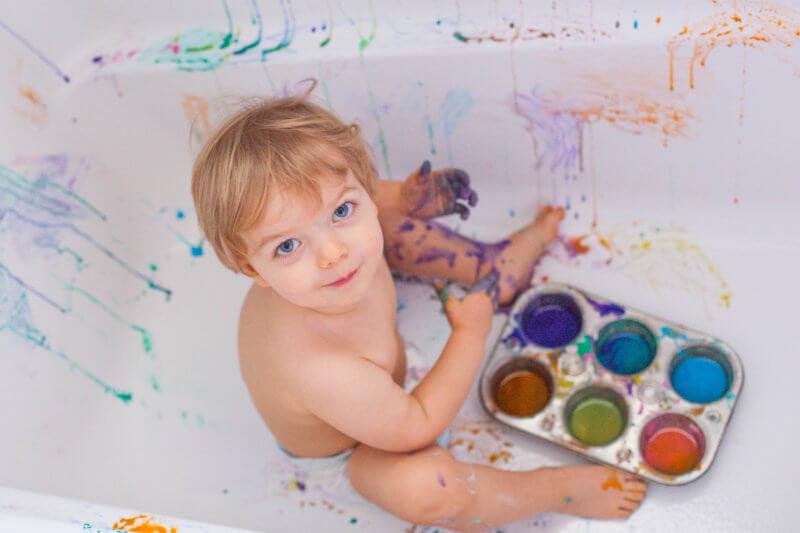 Toddler Paint Bath 