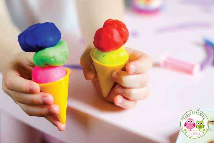 imaginative play with playdough