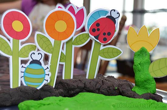 printable playdough garden