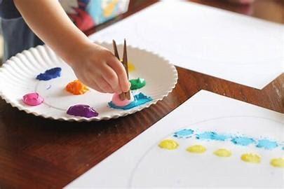 Image result for painting with clothes pins and cotton balls