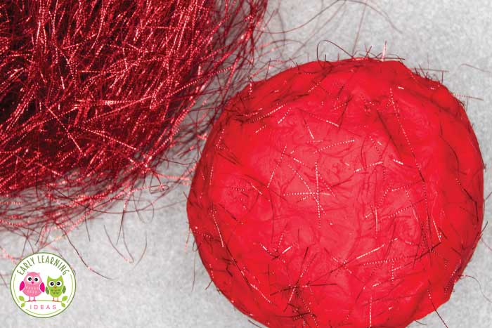 Add tinsel to make sparkly Christmas playdough