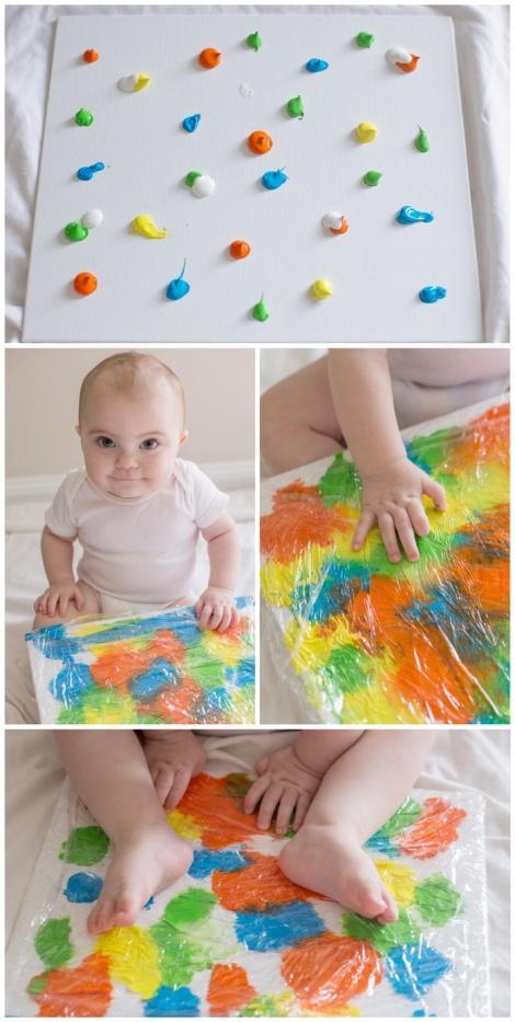 20+ paint recipes & art activities for babies & toddlers.  I love the MESS FREE art ideas!  {Taste safe recipes}