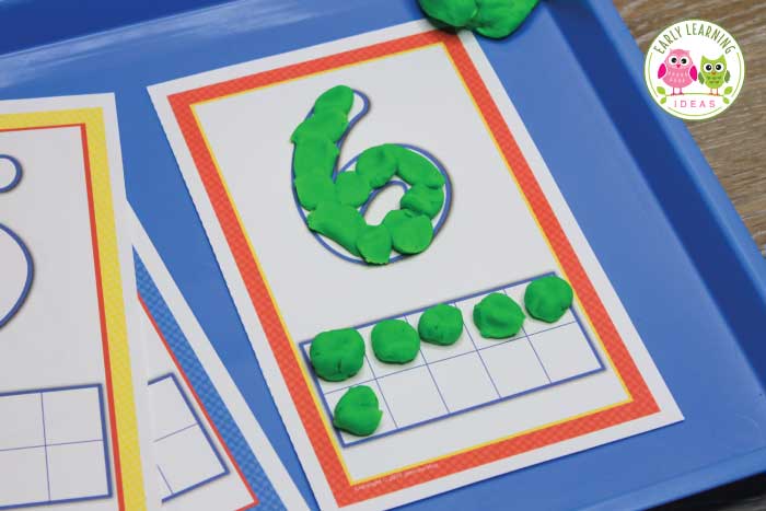 number playdough mat