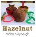 easy hazelnut coffee playdough recipe