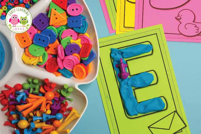 alphabet playdough mat