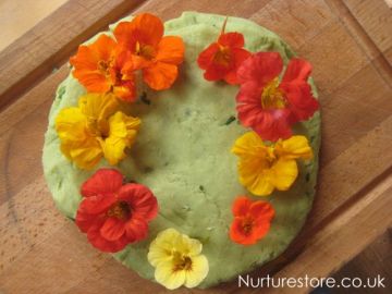 garden flower play dough