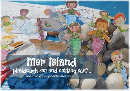 Mr Island - playdough and loose media activity for preschool, nursery and play at home