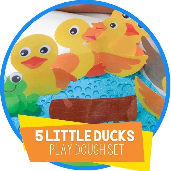 Five Little Ducks on the Pond Free Play Dough Printable