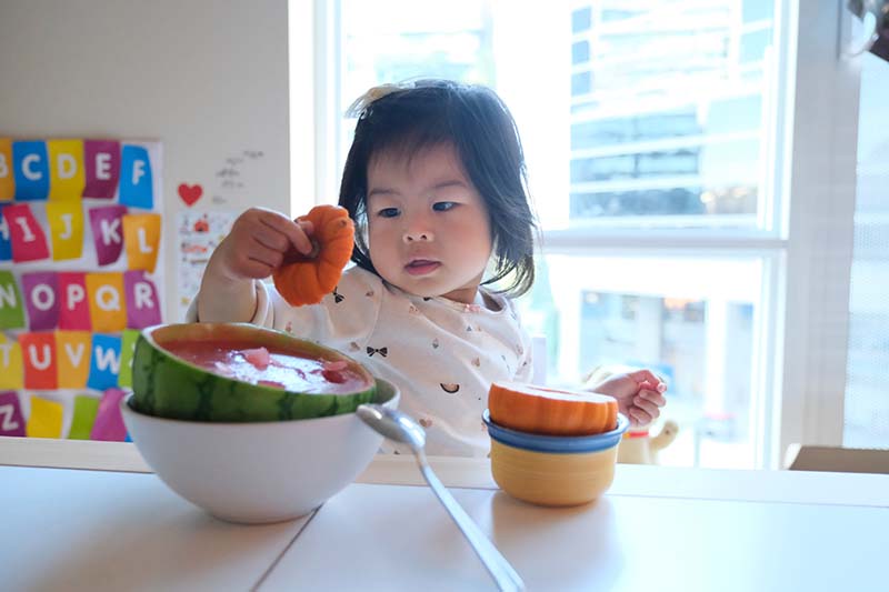 Jelly Fruit Bowl Scooping Sensory Play for Toddlers