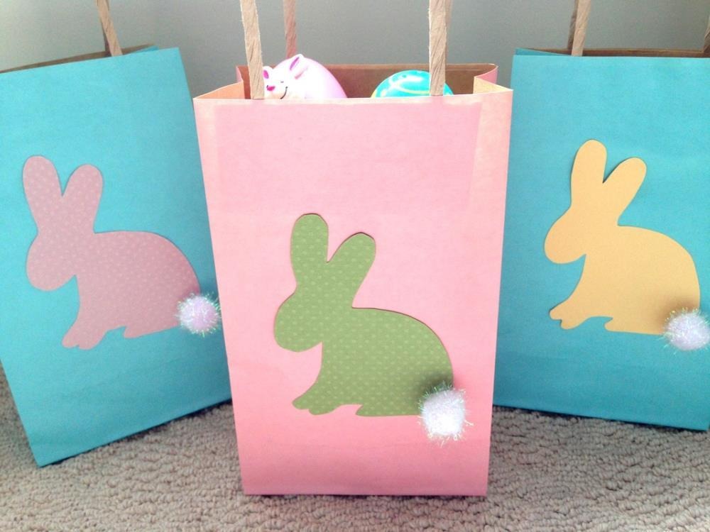 Making Easy Bunny Bags - 12 Simple Easter Crafts with Free Printable