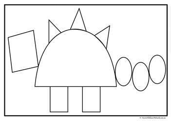 Dinosaur Shapes Set4