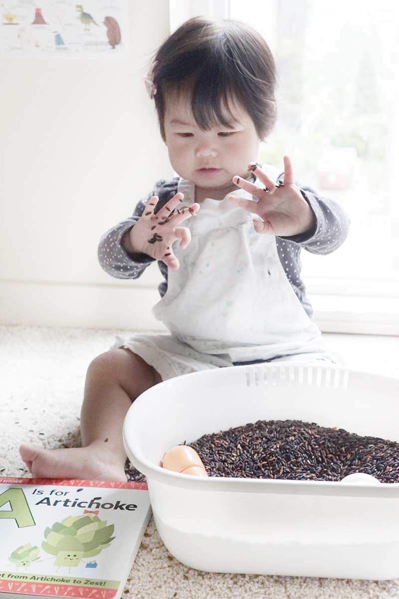 Vegetable Garden Sensory Bin for Toddlers
