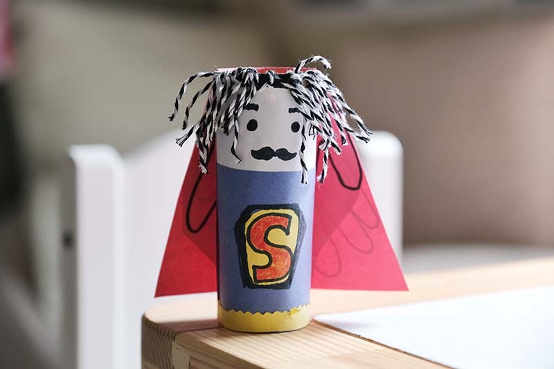 Featured image for Superhero Father's Day Craft with Customisable Hairdo & Handprint Cape