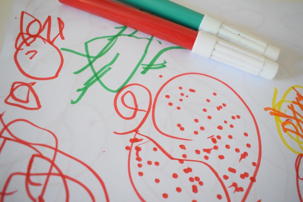 toddler drawing of a ladybiird