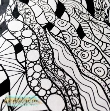 Zendoodle as part of journal page