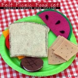 Pretend picnic, Make a felt picnic food play-set
