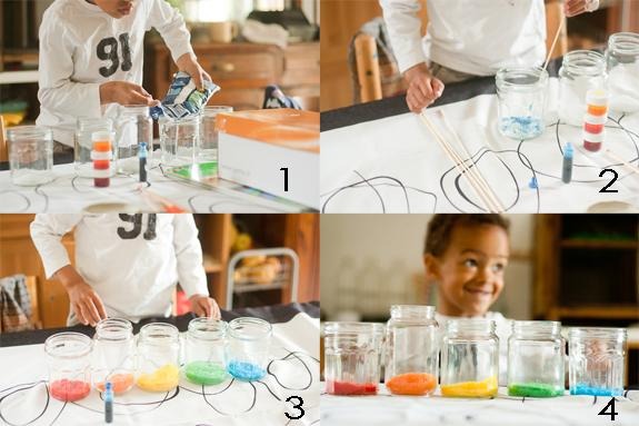 Salt Glitter Shape Garland Steps