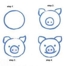 How to draw a pig