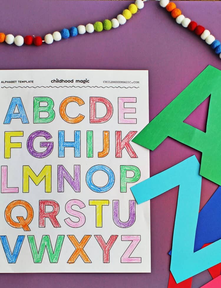 Printable uppercase letters.