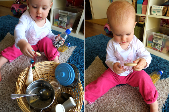 Childhood 101 | Activities for Babies -Exploring Sounds Treasure Basket