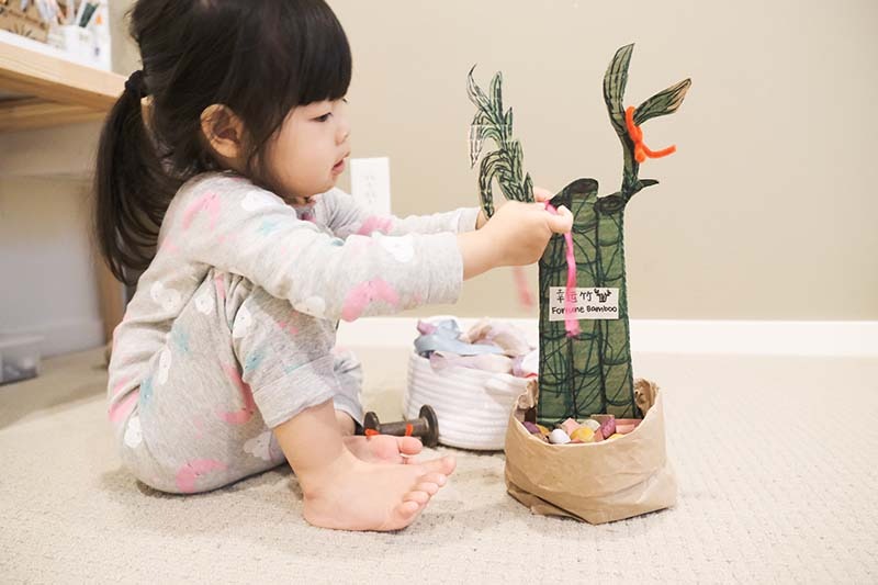Featured image for Fortune Bamboo Toddler Craft for Chinese New Year