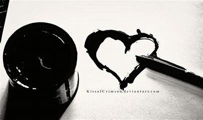 Image result for painting ink hearts