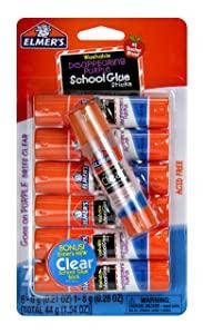 Elmer's Glue Stick (E579), Disappearing Purple, 3 Sticks