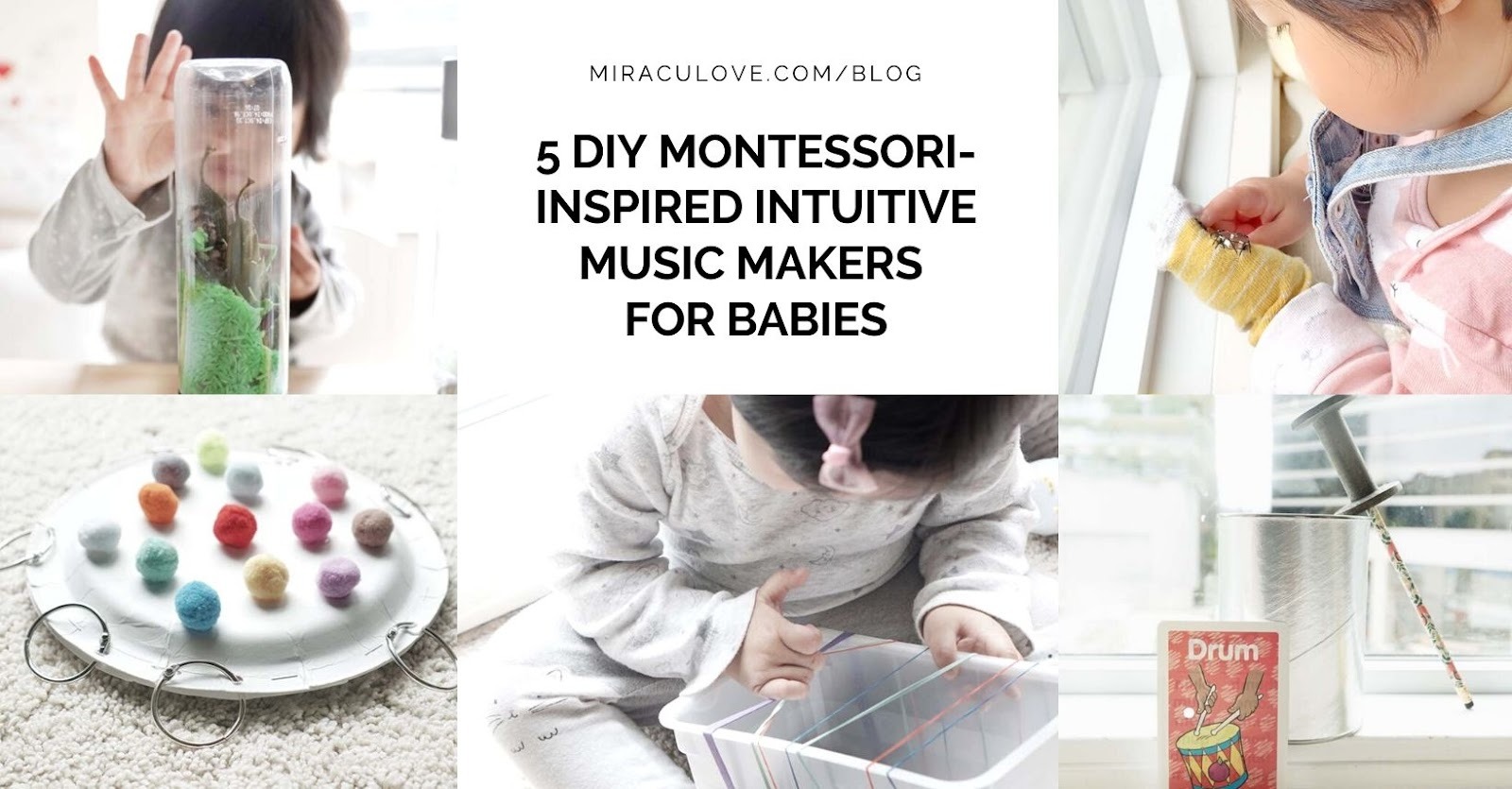 Featured image for 5 DIY Montessori Inspired Intuitive Music Makers for Babies