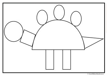 Dinosaur Shapes Set5