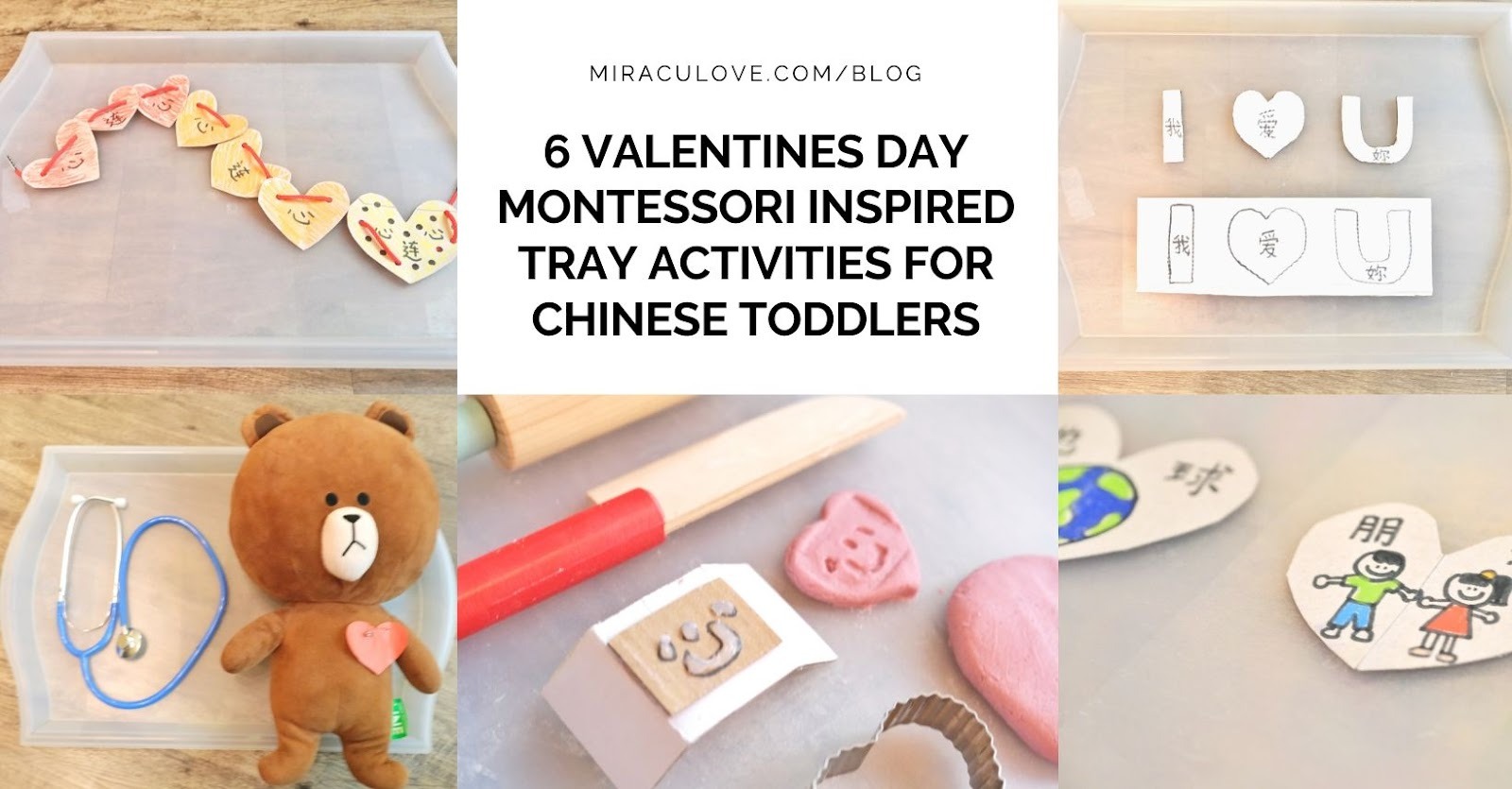 Featured image for 6 Valentines Day Montessori Inspired Tray Activities for Chinese Toddlers