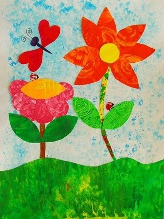 Marvelous Textured Paint Collage: shapes, colors, and fine motor practice. It’s easy and really fun for kids of all ages to play with textures and make collages, combing these two into one project simply doubles the fun.