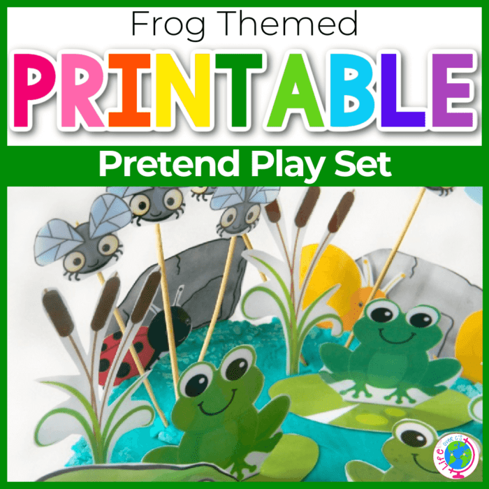 frog pretend play play dough and sensory set
