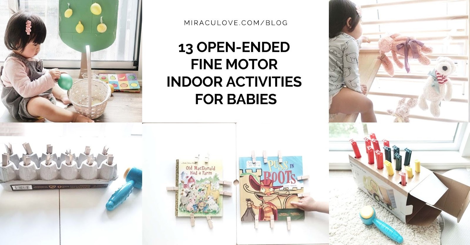Featured image for 13 Open Ended Fine Motor Indoor Activities for Babies
