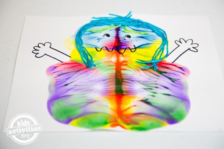 No mess monster blot painting