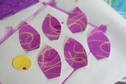 Creating watercolor flowers