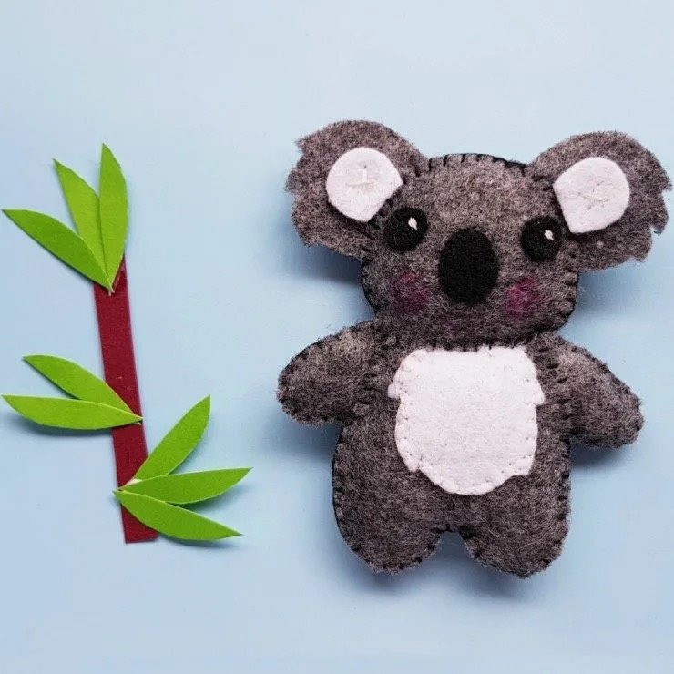 free felt animal pattern for cute felt koala