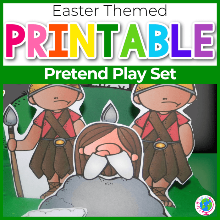 easter pretend play printable for sensory play
