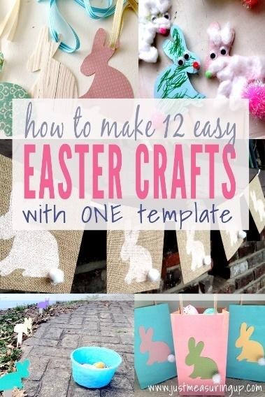 You can make 12 easy Easter crafts from this same bunny template! Free Printable