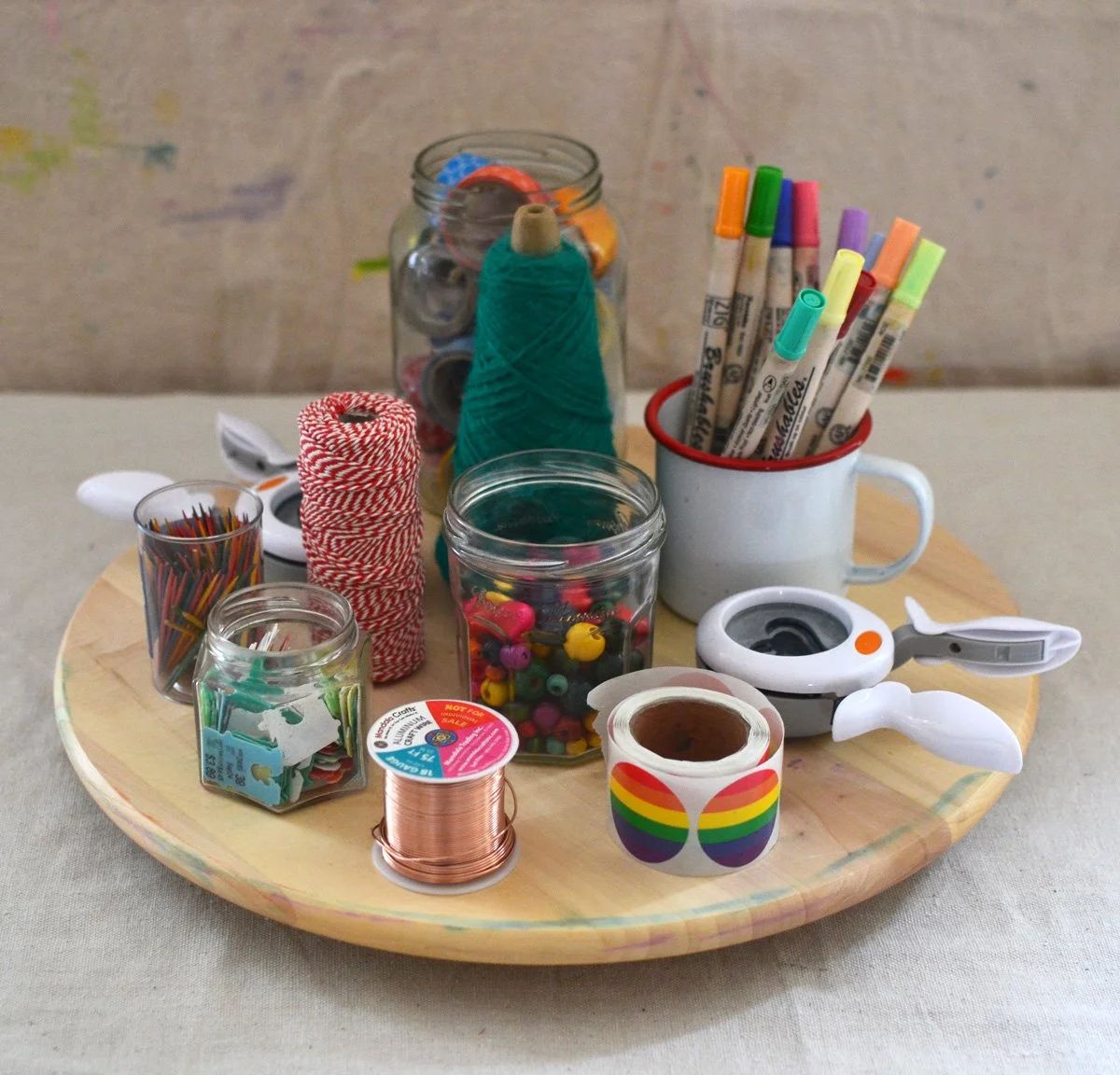 This may contain: an art project made out of paper with different types of fish on the blue background