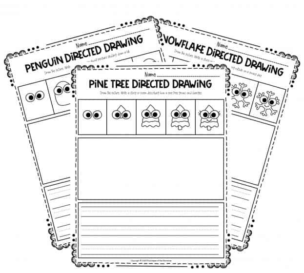 Winter Directed Drawing Printables