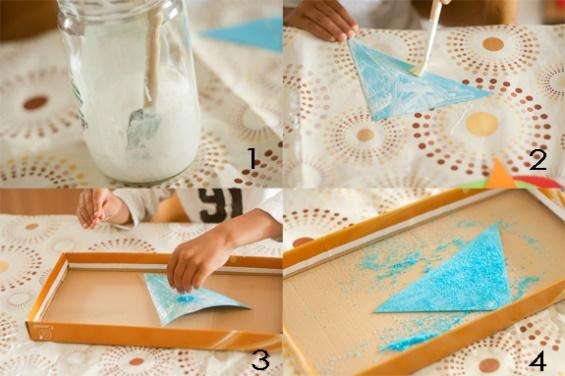 Salt Glitter Shape Garland Painting