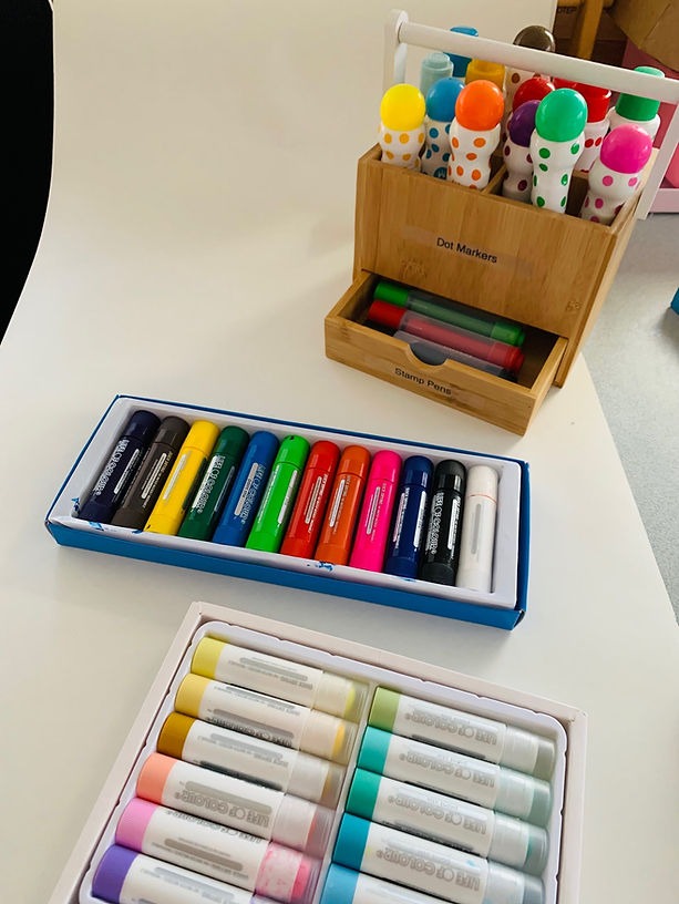 Invitation to create for kids using a roll of paper and art supplies. Easy art and craft ideas to inspire children to create.